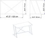 Hanah Home Mesa de Estudio Glamurosa Blanca y Dorada, 120x75x60 cm